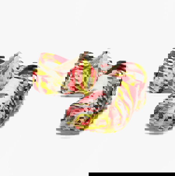 Crocs 210718-6WE GLOW-IN-THE-DARK MARBLED Unisex Kids Classic Clogs Varsity Red/Multi