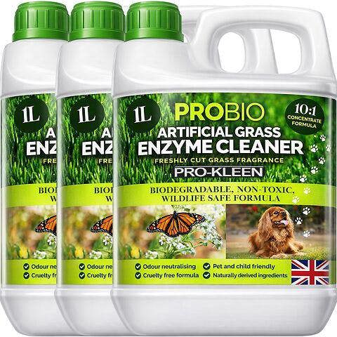 ProKleen Pro-Kleen ProBio Artificial Grass Cleaner Enzyme Based Deodoriser Odour Eliminator 3L Fresh Cut Grass