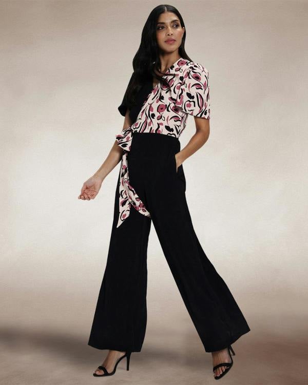 HotSquash Overwrap Print Jumpsuit