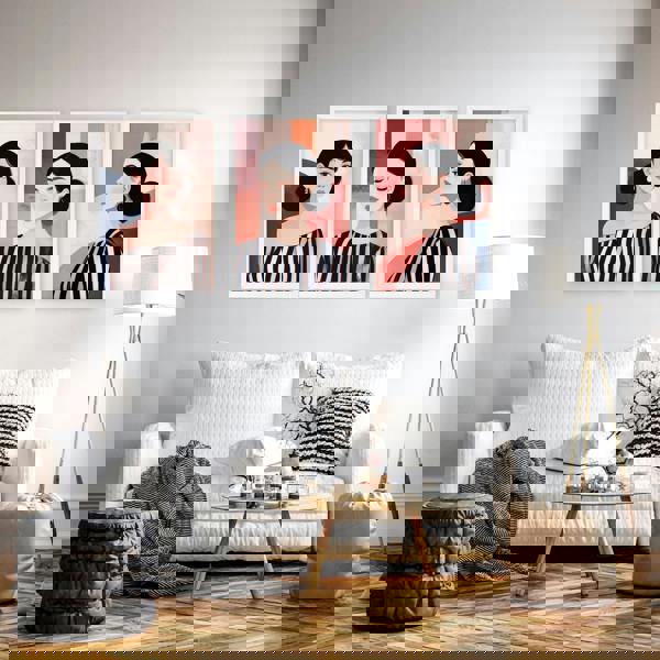 Frames Living Room | Set of 3 Boho Women Wall art Prints