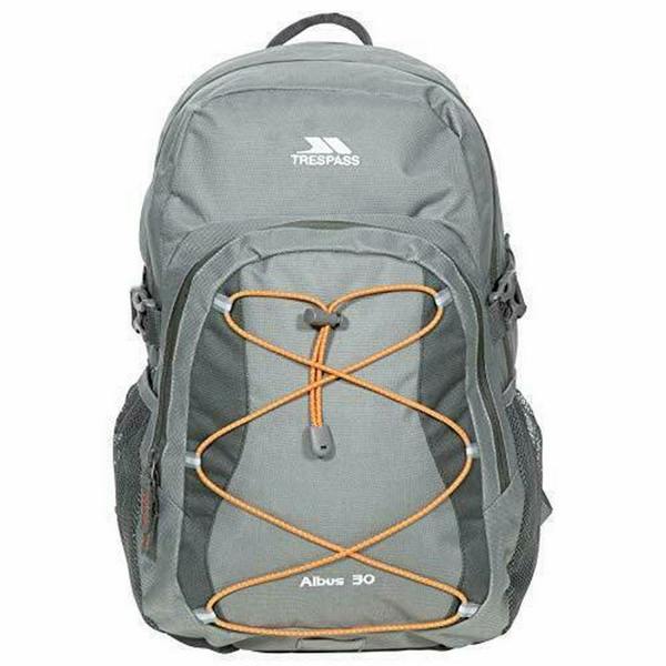 Trespass Albus 30 Litre Casual Rucksack/Backpack - Olive/Orange - 