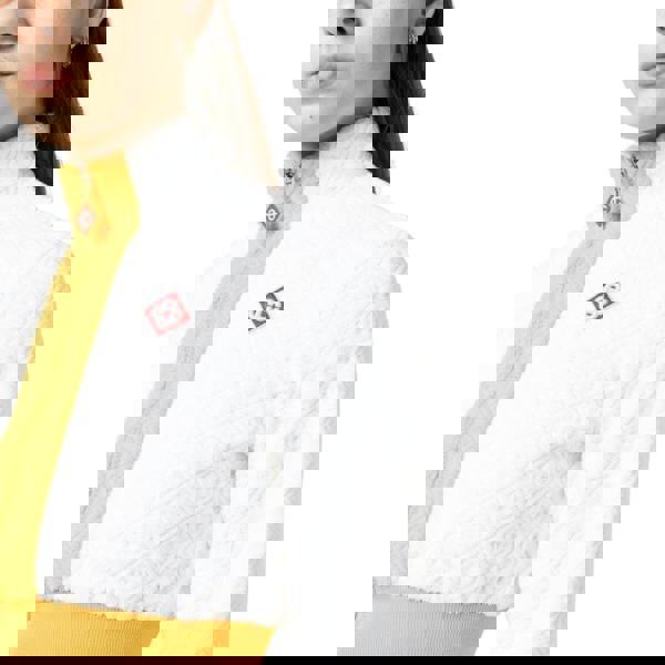 Casablanca Monogram Terry Zip Through Track Top White Jacket