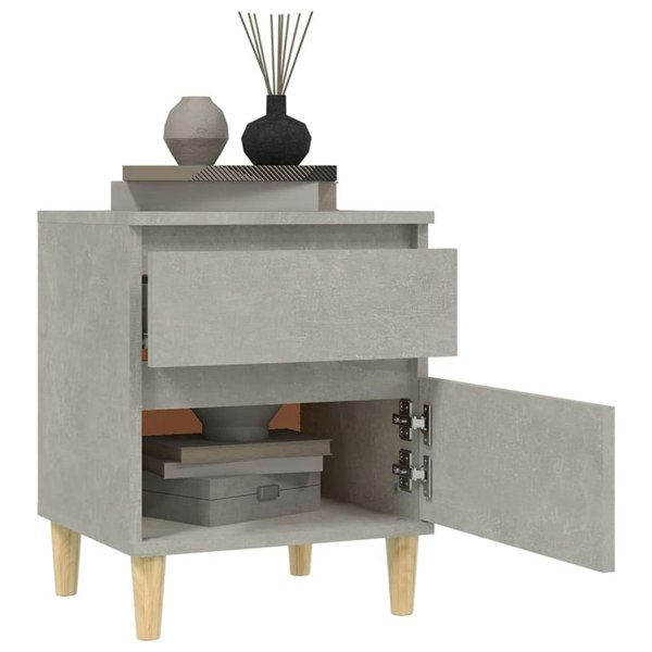 Berkfield Bedside Cabinet Concrete Grey 40x35x50 cm