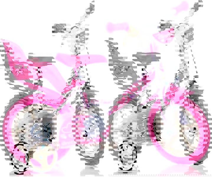 Dino Bikes Dino Little Heart 12" Kids Bike - White/Pink