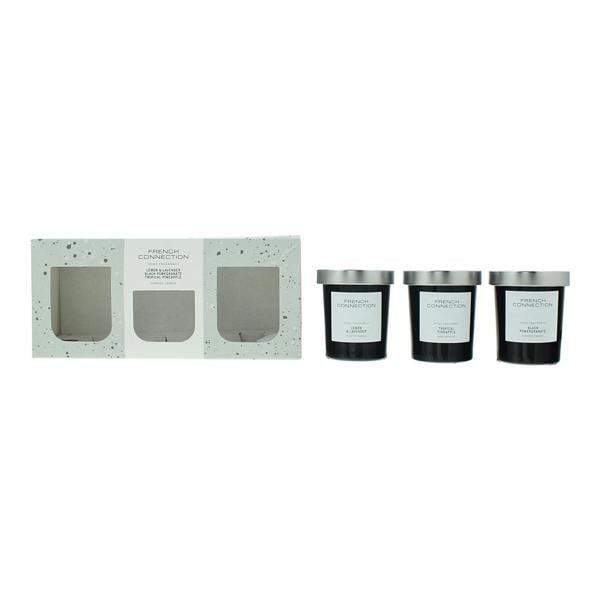 French Connection Black Collection Trio of Candles Giftset 3 x 52g