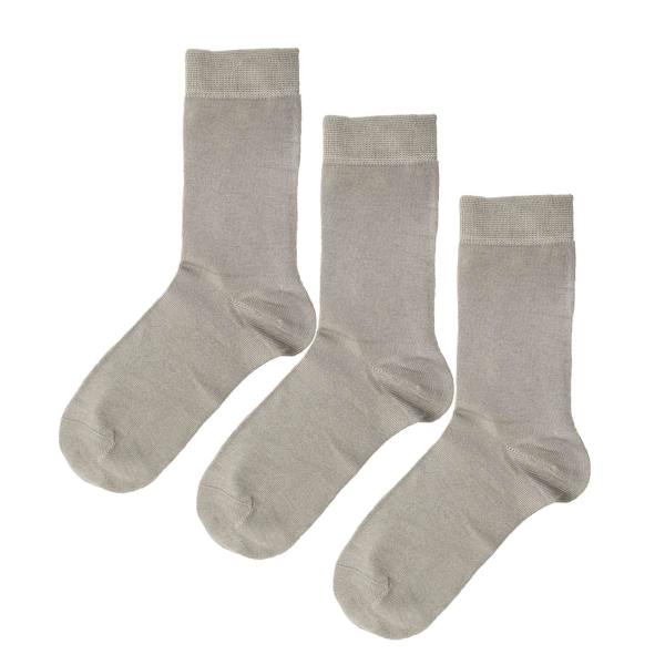 Jemsox Luxury Socks Multipack 3 Pairs / 5-Pairs Grey Plain Colour Men's Crew Socks Size 7-12
