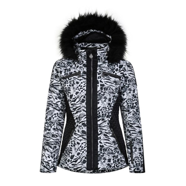 Regatta Women's Julien Macdonald Mastery Animal Print Ski Jacket - White/Black