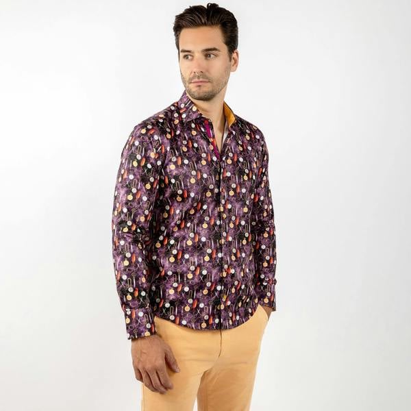 VINTAGE TOOLS OF THE TRADE PRINT SHIRT - Premium Men's Patterned Shirt by Claudio Lugli | Bold Design, Tailored Fit, Best Printed Shirts