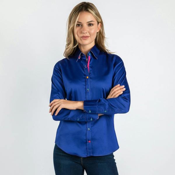 CLASSIC WOMENS SATIN COTTON SHIRT - Premium Men's Patterned Shirt by Claudio Lugli | Bold Design, Tailored Fit, Best Printed Shirts