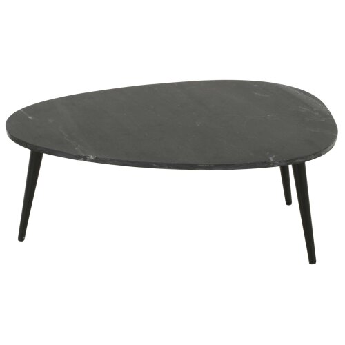 Wyld Haus Alabama Black Marble Top Coffee Table With Metal Legs