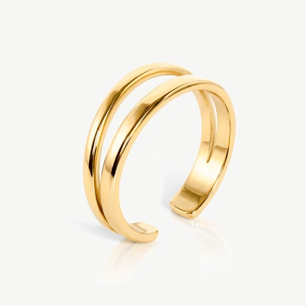 MUCHV Double Band Ring - Adjustable