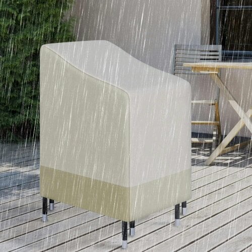 Bobobiy 600D Oxford Cloth Waterproof Furniture Cover Wicker Chairs Garden Patio Rattan Seat Outdoor Protector L70*W90*H115cm