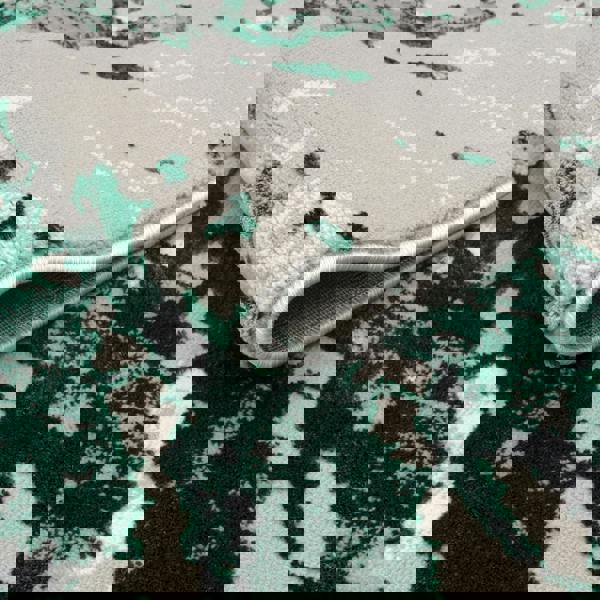 Smart Living Sunset Modern Shimmer Rug - Emerald