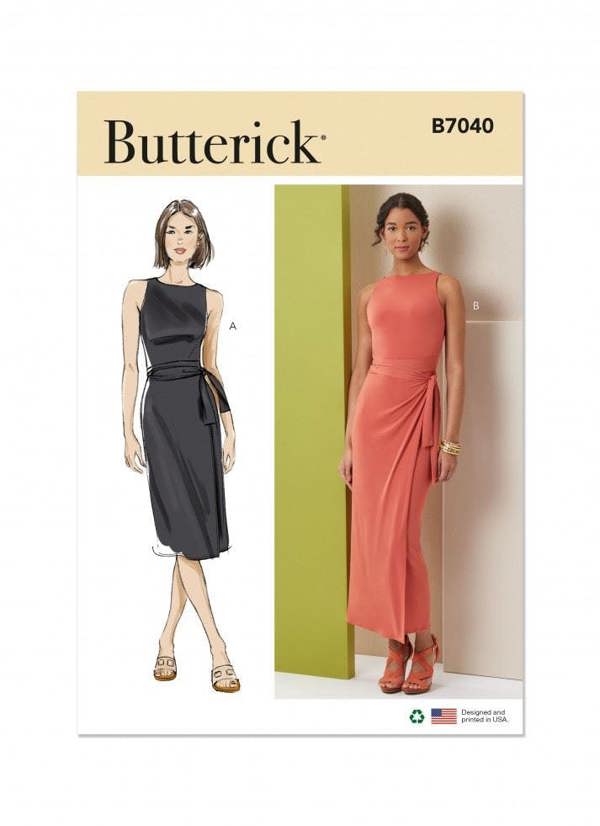 Butterick Sewing Pattern 7040, Dresses for Women, K5 (8-10-12-14-16) - Easy
