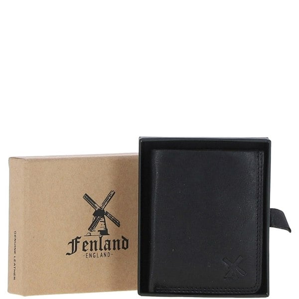 Leather Classic 6 Card Billfold Wallet: FEN-556