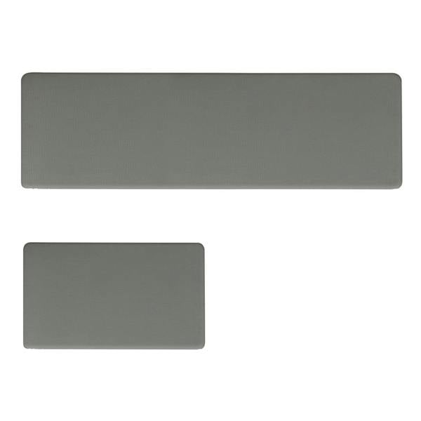 Marlow Kitchen Mat 2Pcs Non Slip Woven Rubber Floor Mat Absorbent Runner Grey