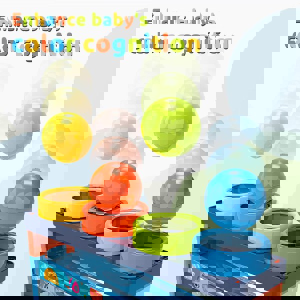 deAO Toys 3-Layer Ball Drop Toy - Color sorting toys-Montessori STEM Learning Game for Toddlers 1-3 Years