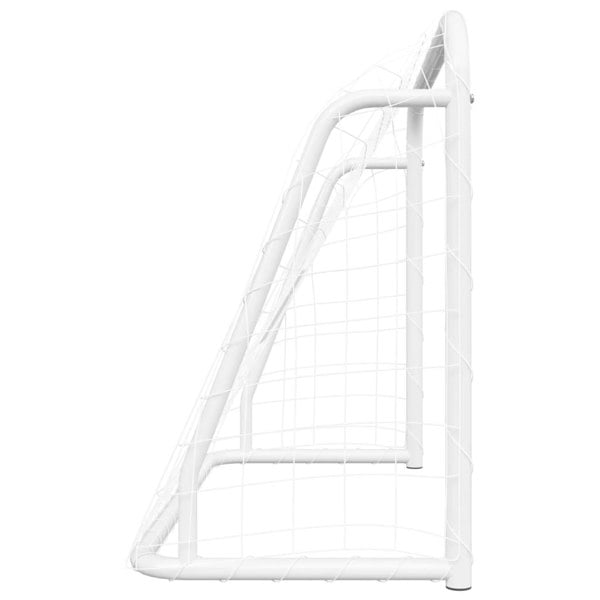Berkfield Football Goal with Net White 125x96x60 cm Steel&Polyester