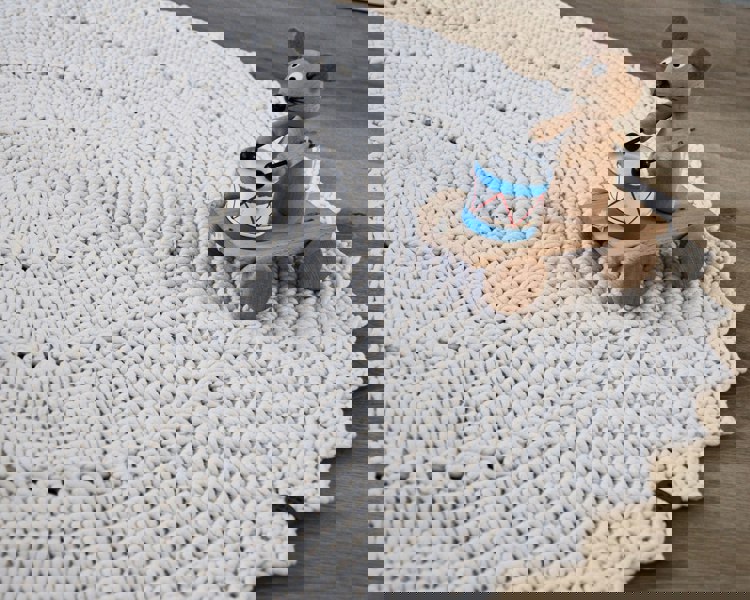 Zuri House Crochet rug MANDALA | IVORY