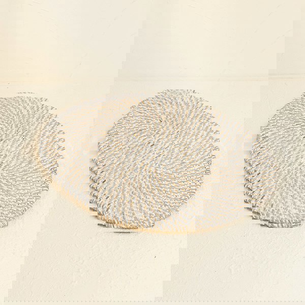 White rattan placemats