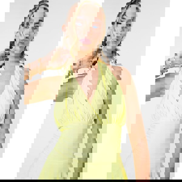 Pink Vanilla Slinky Halter Mini Dress