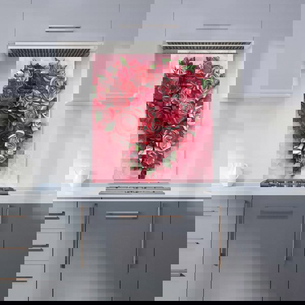 Warren Reed - Designer Heart of Roses Kitchen Splashback