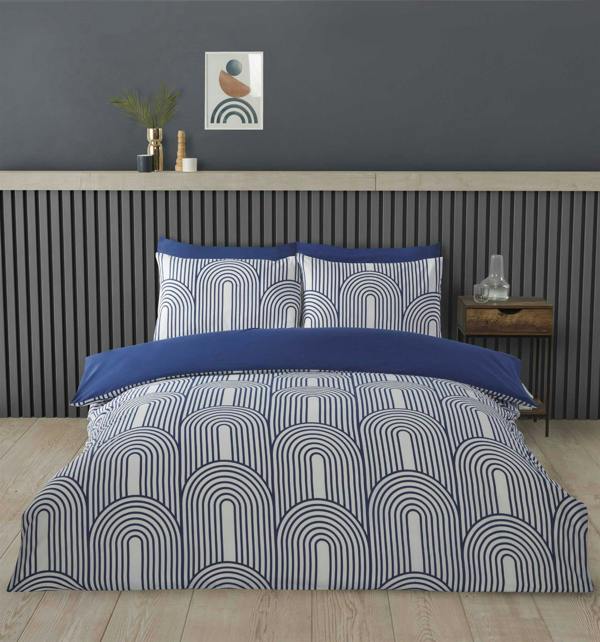 Arches Blue Duvet Cover Set