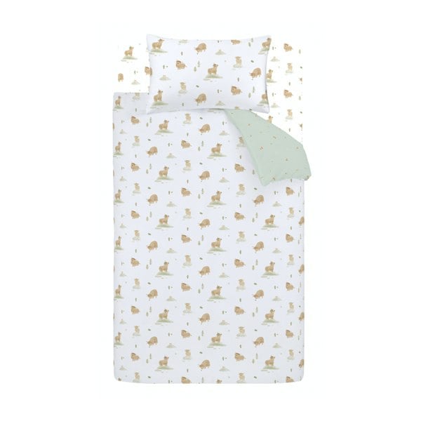 Bianca Mini Moo Cow Reversible Cotton Duvet Cover Set White