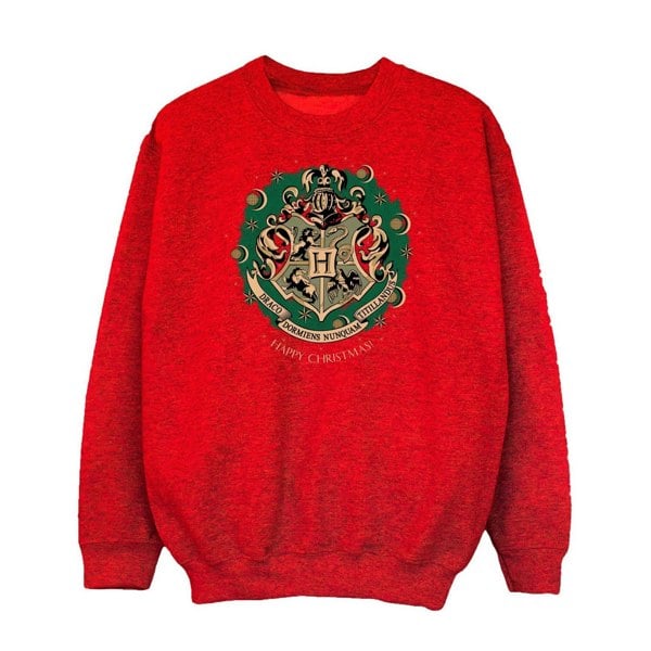 Harry Potter Boys Wreath Christmas Sweatshirt - Red