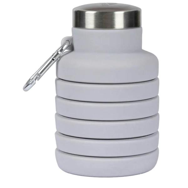 Trespass Vavo Foldable Silicone Water Bottle - Platinum - 