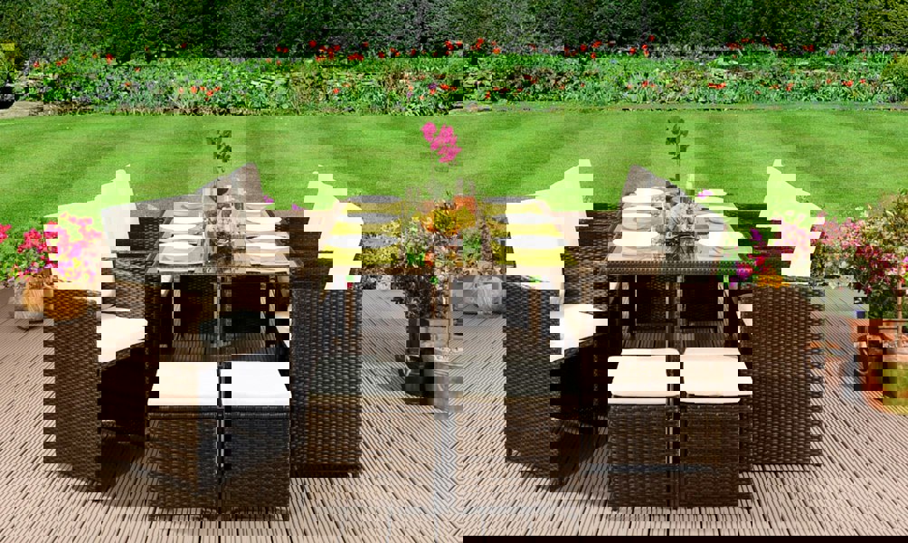 11 Piece Rattan Garden Patio Furniture Set - 5 Colours | Waterproof Co11 Piece Rattan Garden Patio Furniture Set - 5 Colours