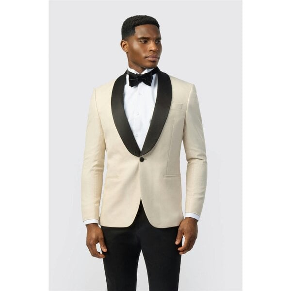 Antique Rogue Slim Fit Ecru Texture Dresswear Jacket