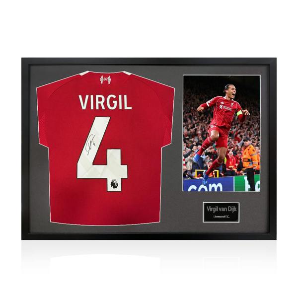 Virgil van Dijk Signed Liverpool Shirt Classic Frame (ACG Cert)