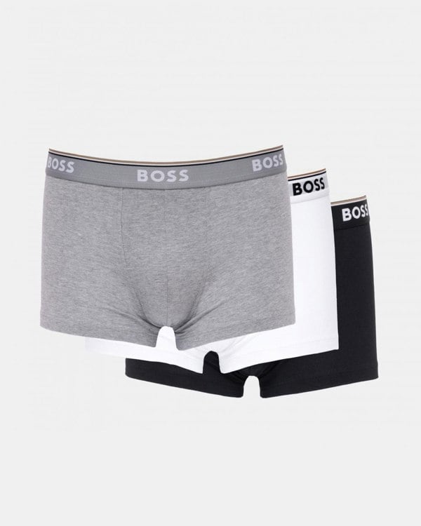 BOSS Orange 3 Pack Mens Power Trunks NOS - White/Grey/Black 999