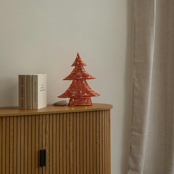Samuel Alexander 40cm Light Up Braid Christmas Tree with Warm White LEDs