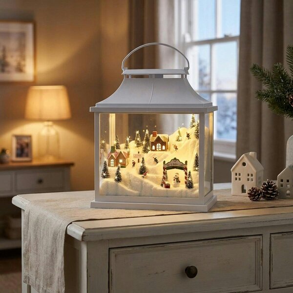 Garden Greatness Festive LED Rotating Village Lantern