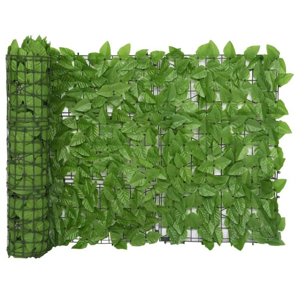 Berkfield Balcony Screen with Green Leaves 400x75cm