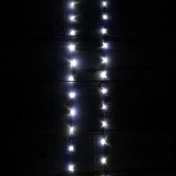 Samuel Alexander 200 LED 10m Premier MicroBrights Indoor Outdoor Christmas Multi Function Battery Operated Lights with Timer on Pin Wire in Cool White