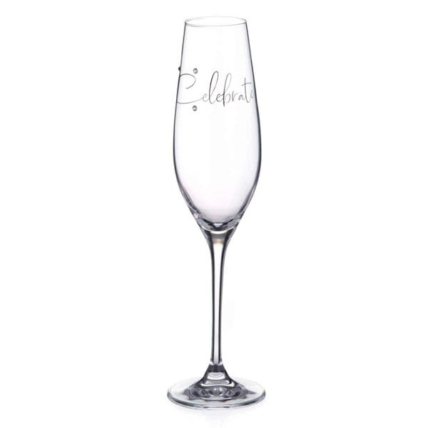 Diamante Celebrate Champagne Flute Adorned with Swarovski® Crystals