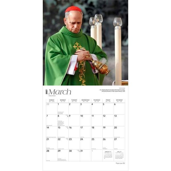 Religion Pope Leo XIV Calendar 2027, Wall Calendars, Month To View, History & Literature, Gift