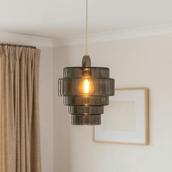 Pagazzi Lighting Mira Smoke Easy-Fit Pendant