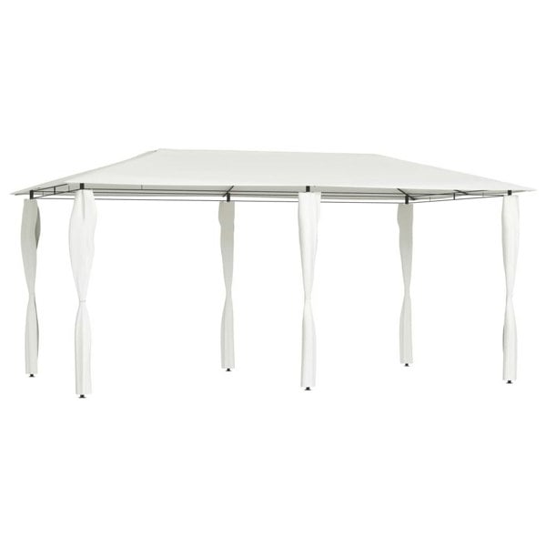 Berkfield Gazebo with Post Covers 3x6x2.6 m Cream 160 g/ma_