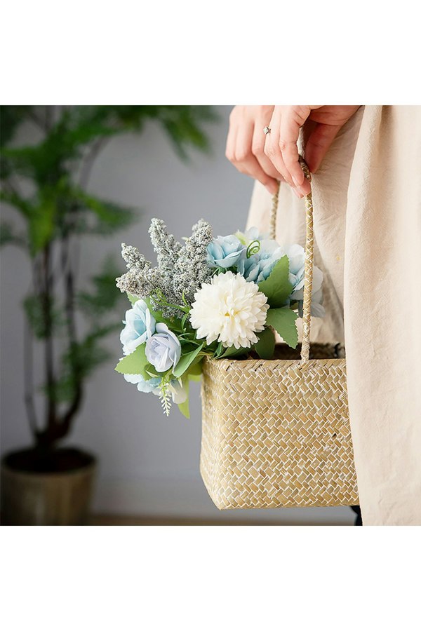 Living and Home Romantic Artificial Bouquet for Home Wedding Decoration