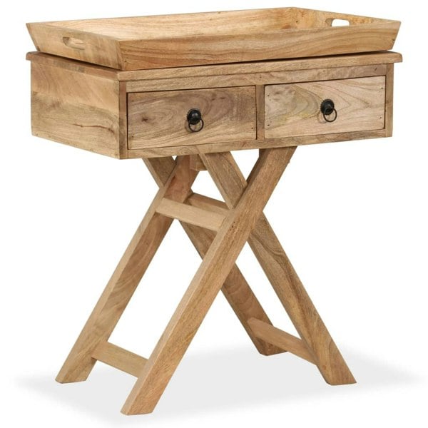 Berkfield Side Table Solid Mango Wood 65x40x76 cm