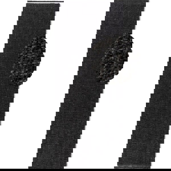 Handwoven Jute Black Rug – Natural Colour