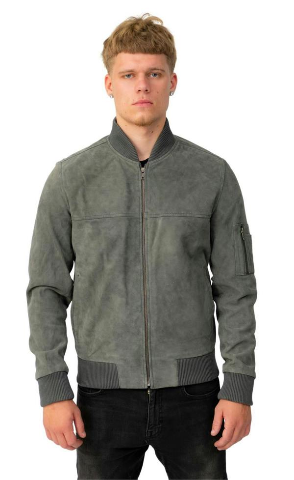 Infinity Leather Mens Goat Suede MA-1 Bomber Jacket-Auckland