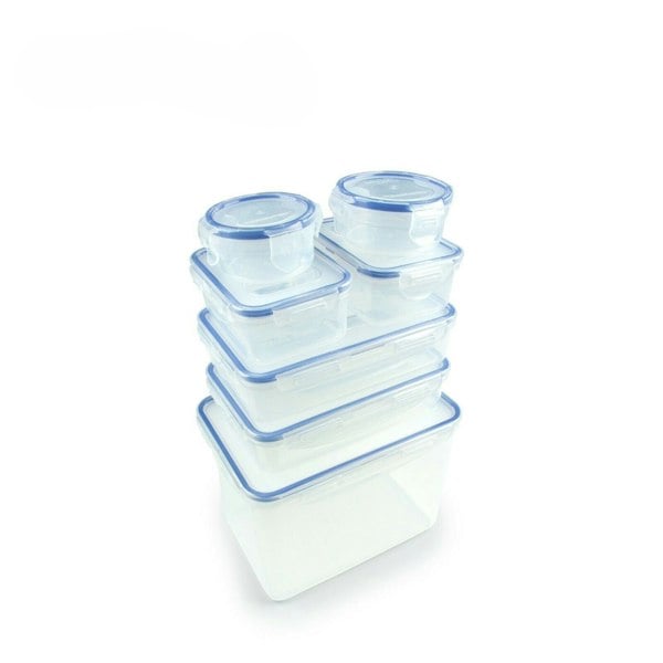 LocknLock Food Containers with Lids Kitchen Essential Storage Boxes - Pack of 7