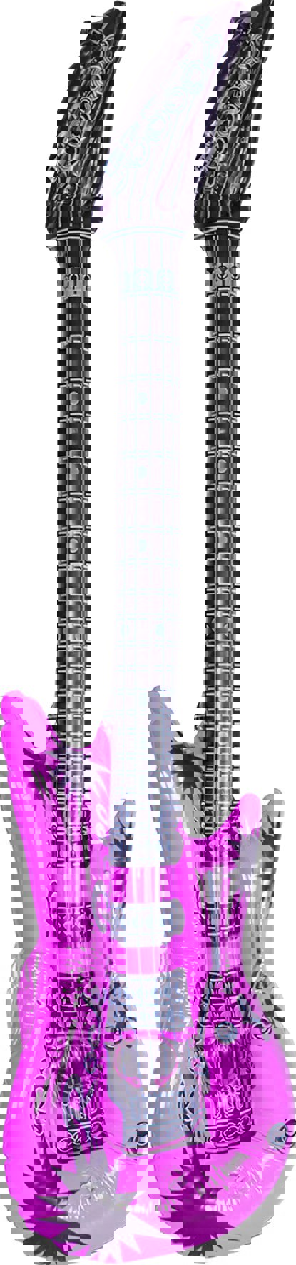 Cheetah Party Inflatable 95cm Guitar Pink