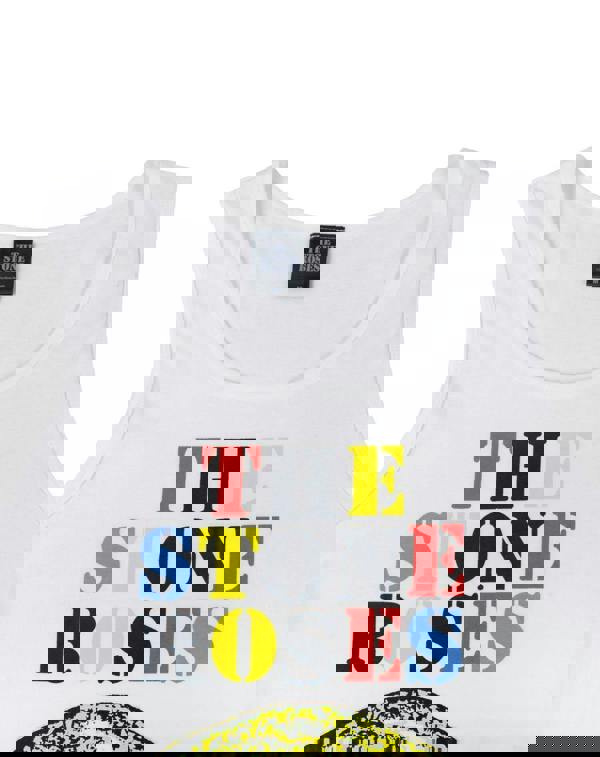 Vanilla Underground The Stone Roses Mens White Logo Vest