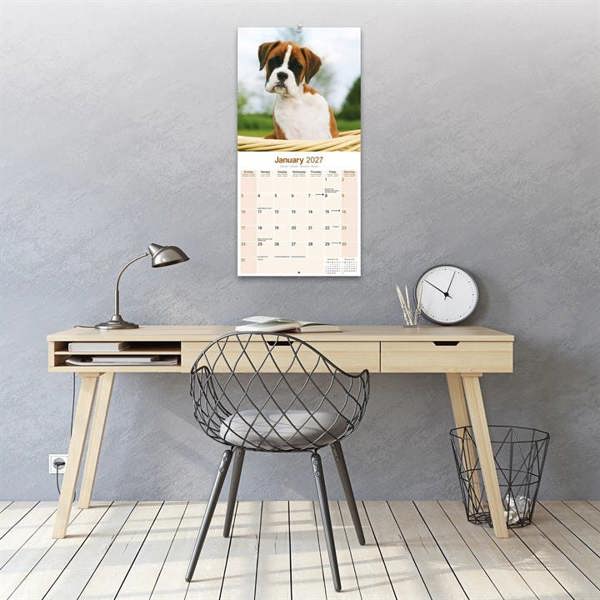Boxer Puppies Calendar 2027, Wall Calendars, Month To View, Dogs, Gift